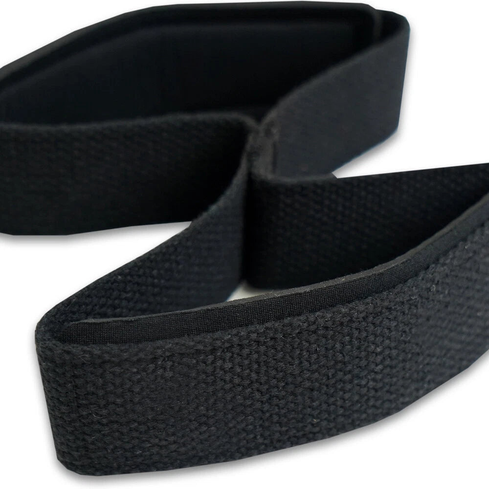 Weightlifting Wrist Strap Figure eight 8 Padded Cuff Gym Deadlift Double Loop MT