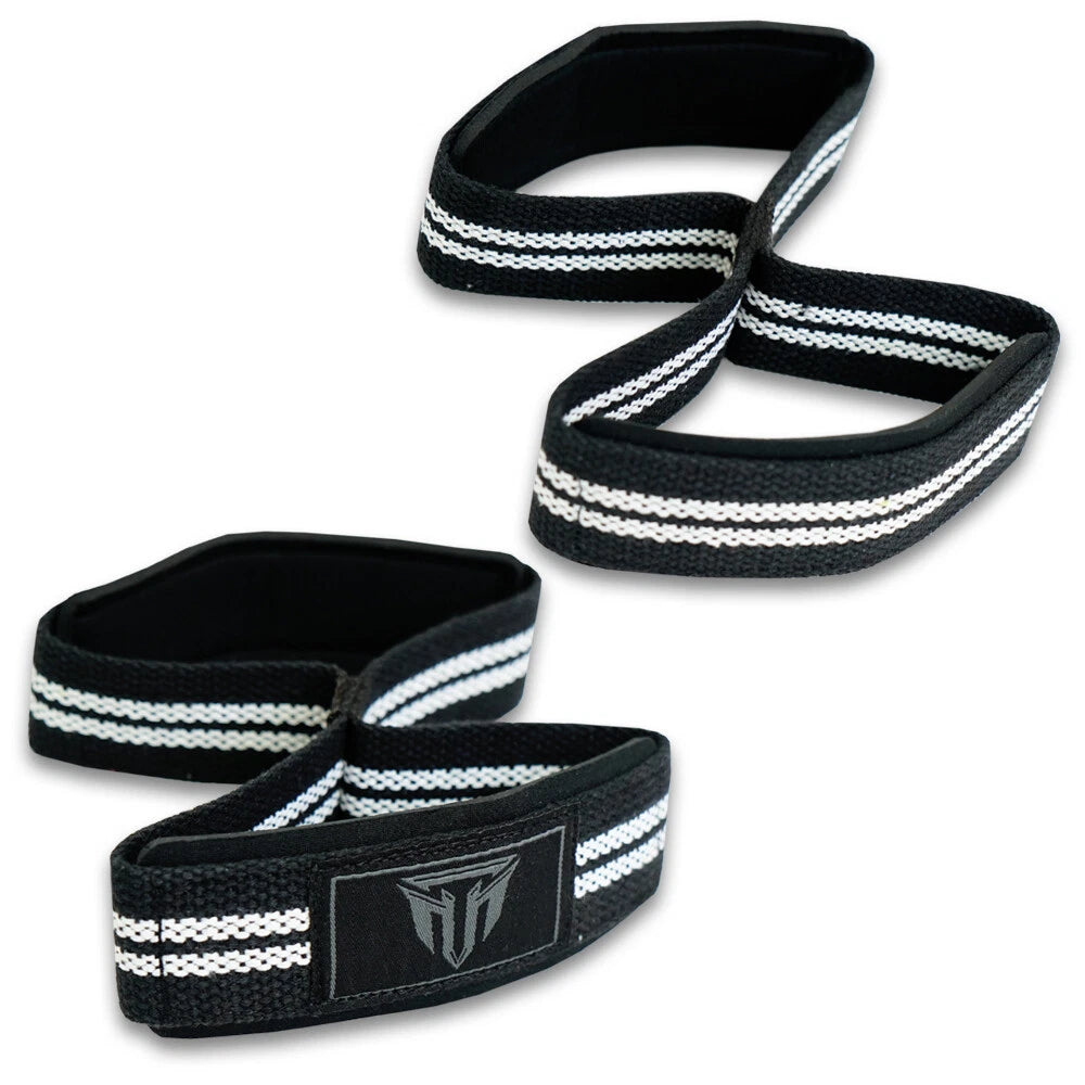 MT Figure 8 Lifting Strap | Padded Wrist Cuff Deadlift & Weightlifting Strap for Men & Women