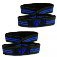 Weightlifting Wrist Strap Figure eight 8 Padded Cuff Gym Deadlift Double Loop MT