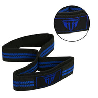 Weightlifting Wrist Strap Figure eight 8 Padded Cuff Gym Deadlift Double Loop MT