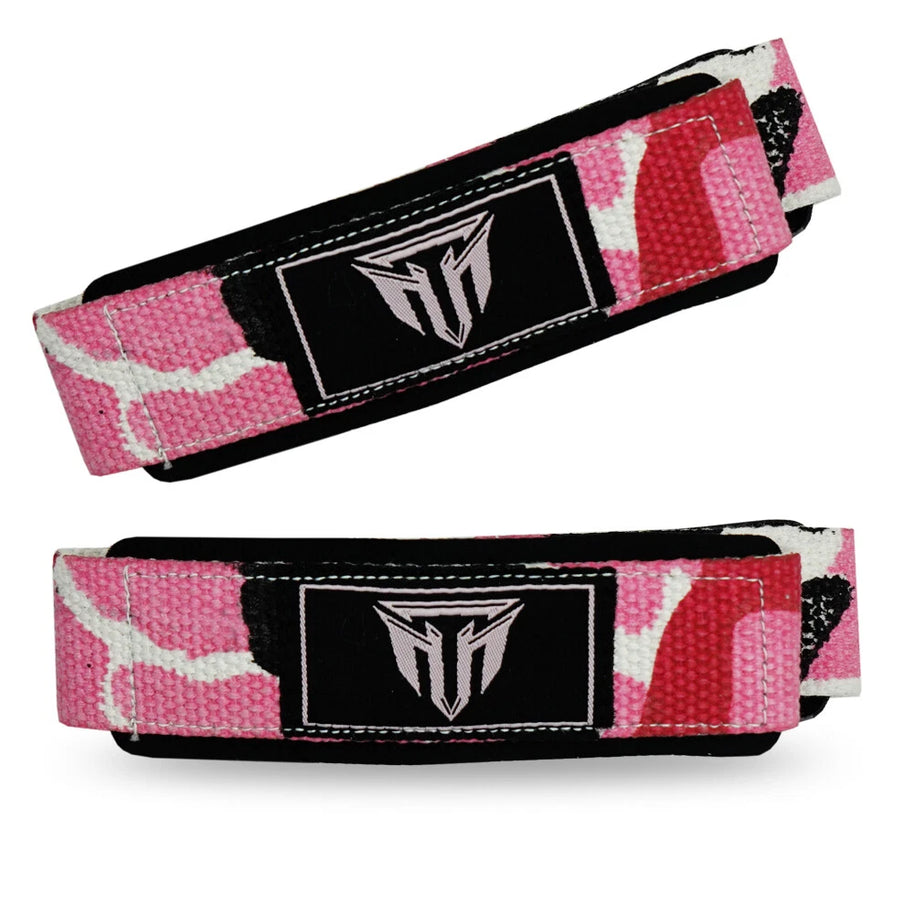 Weightlifting Wrist Strap Figure eight 8 Padded Cuff Gym Deadlift Double Loop MT