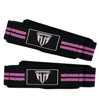 Weightlifting Wrist Strap Figure eight 8 Padded Cuff Gym Deadlift Double Loop MT