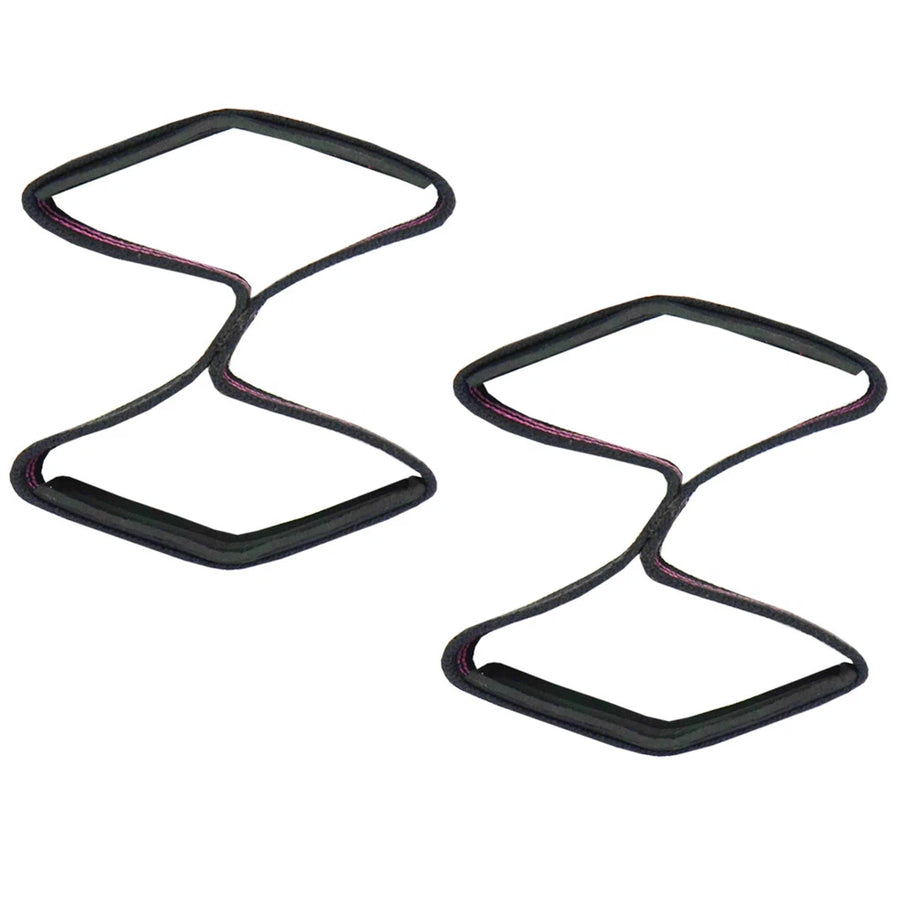 Weightlifting Wrist Strap Figure eight 8 Padded Cuff Gym Deadlift Double Loop MT