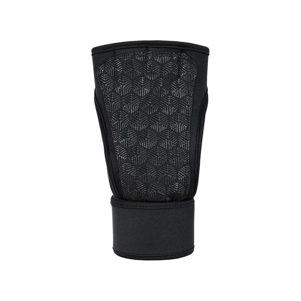 MT neoprene gym gloves with wrist wrap in black, angle view 5