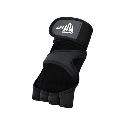 MT Neoprene Gym Gloves with Wrist Wrap | Non-Slip Silicone Grip Fitness Gloves for Men & Women