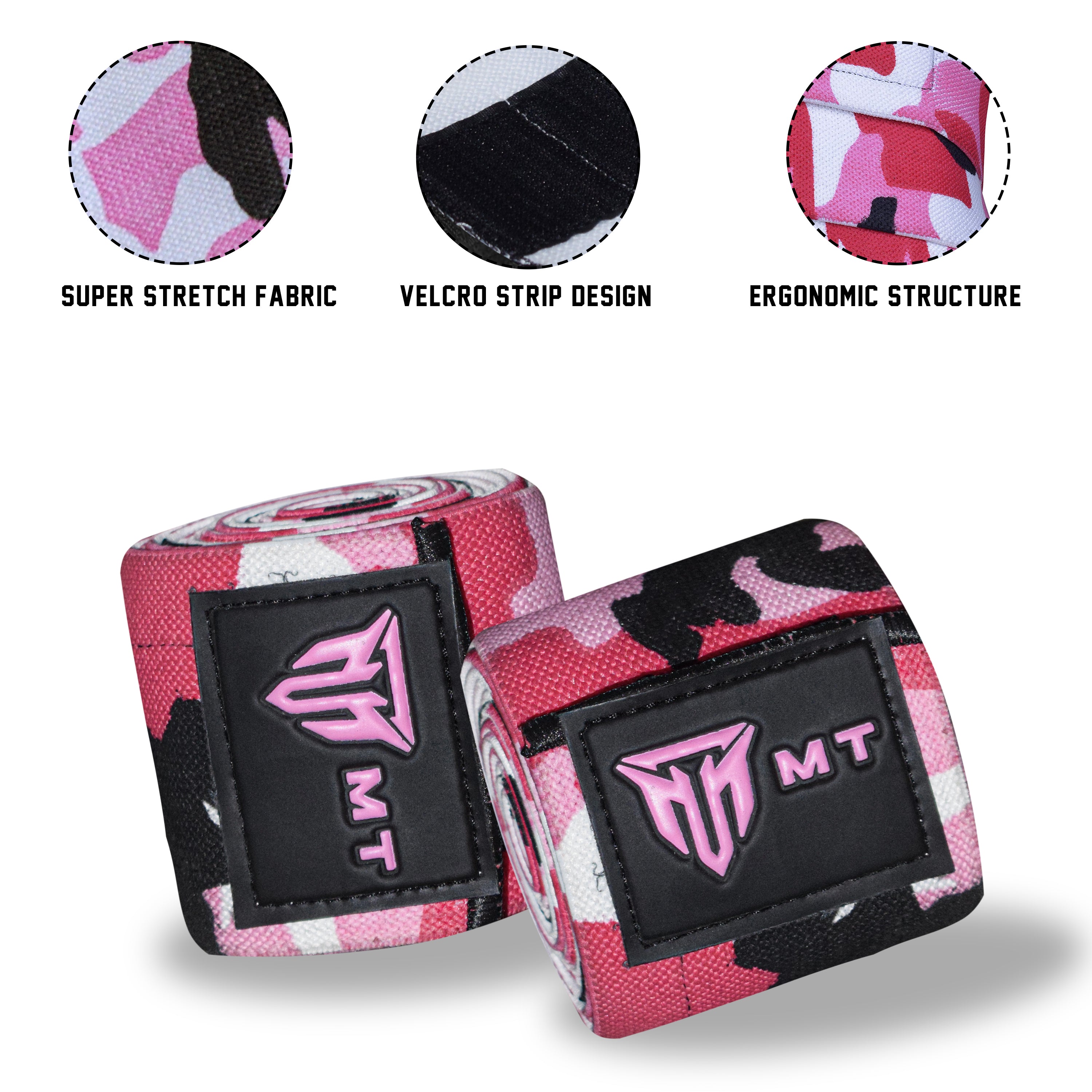MT Weight Lifting Knee Wraps Fitness Training Straps Power Lifter Gym Men Women