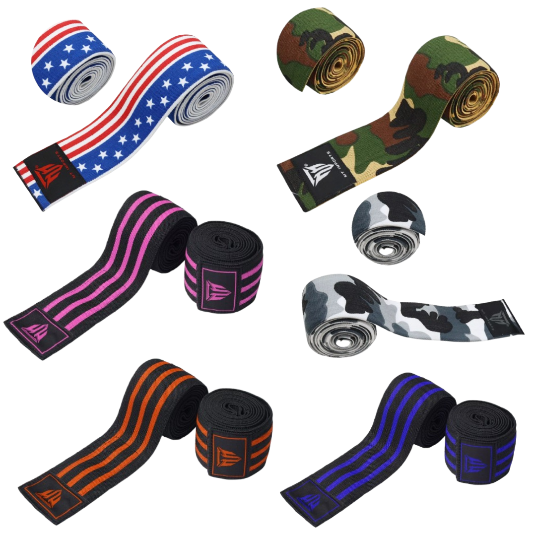 MT Knee Wraps | Elastic Joint Support for Squats, Powerlifting & Weightlifting – Men & Women