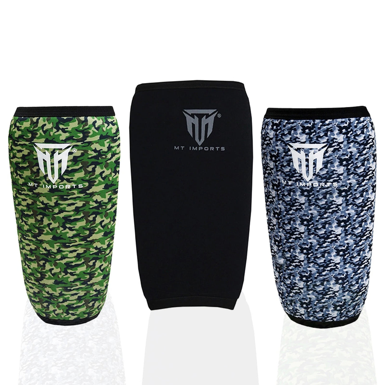 MT knee sleeve compression brace in black, front view