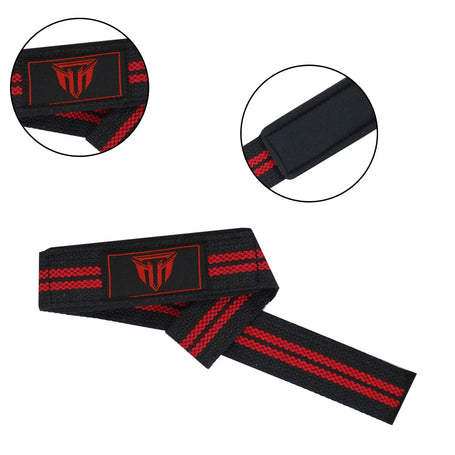 MT Padded Weightlifting Straps | Extra Grip Support for Deadlifts, Rows & Gym Training