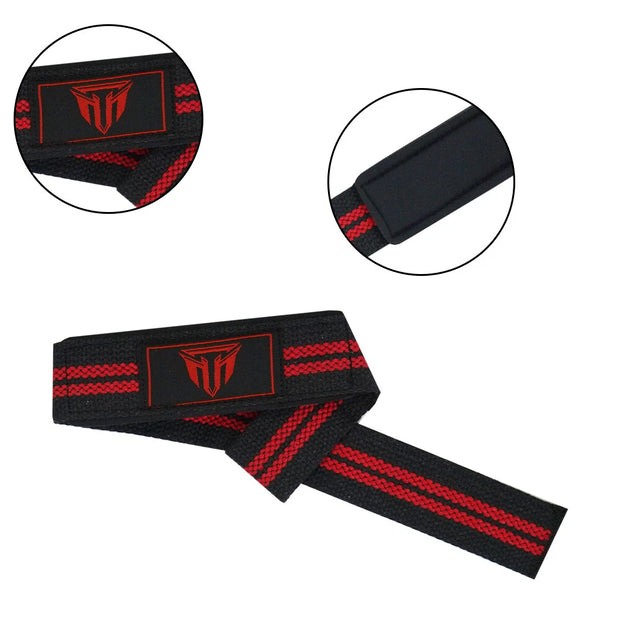 MT Weight Lifting Straps Gym Wrist Wraps Padded Training Extra Grip Support