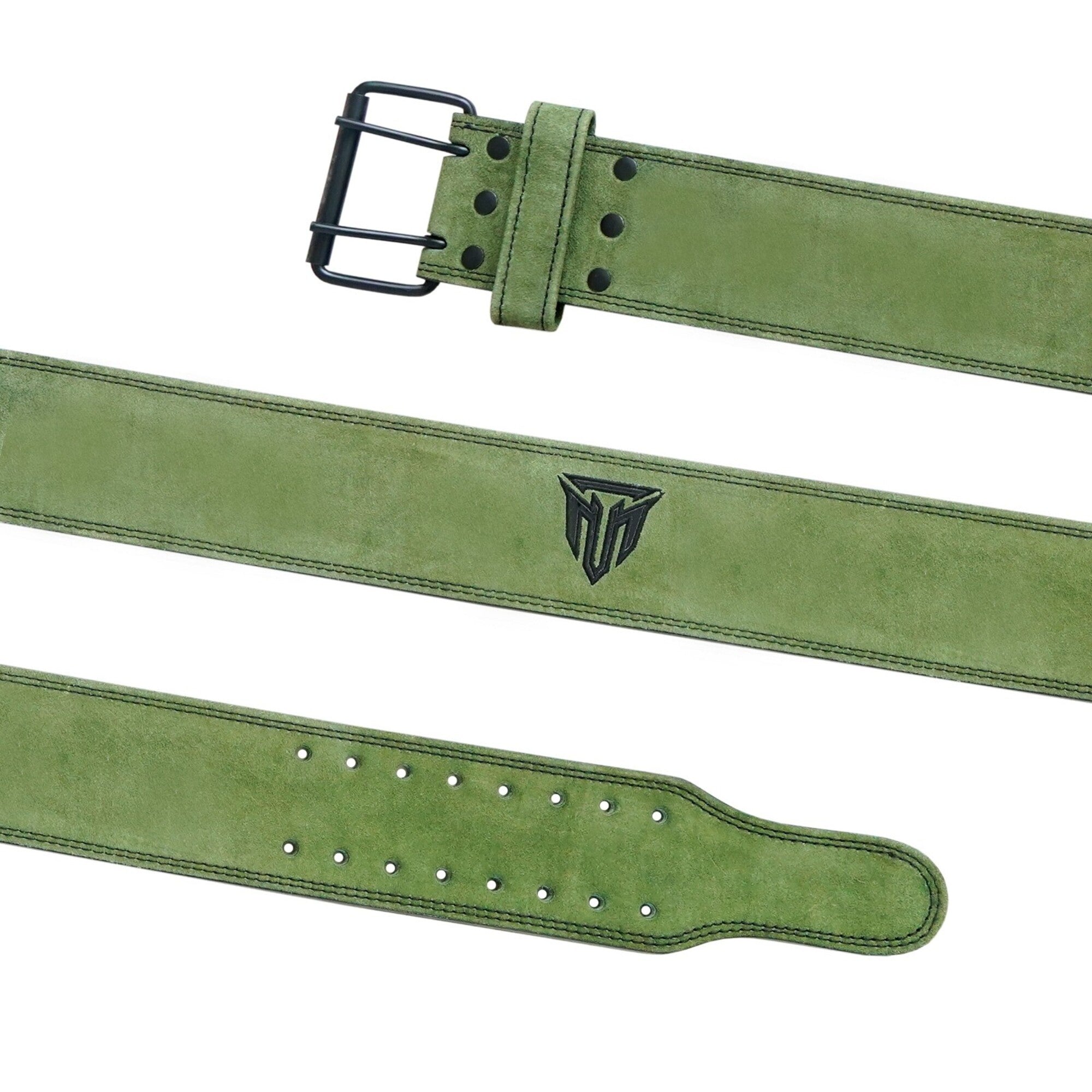 MT 10mm Powerlifting Leather Belt | Carbon Fiber Padded Back Support for Squats, Deadlifts & Gym
