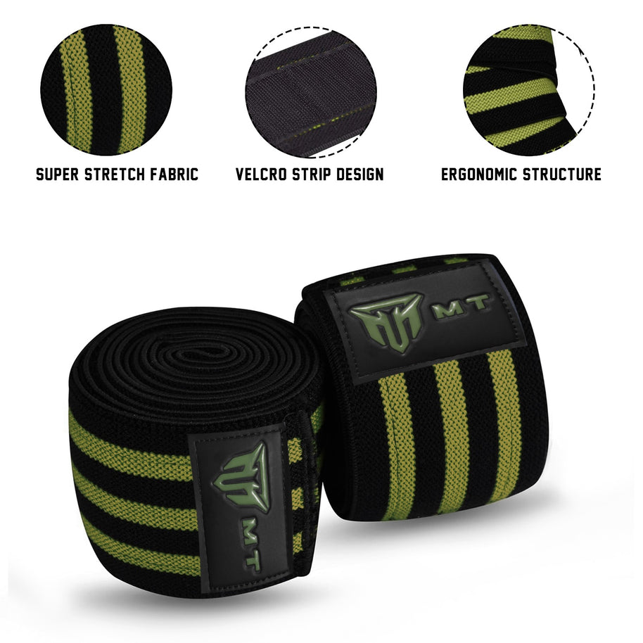 MT Weight Lifting Knee Wraps Fitness Training Straps Power Lifter Gym Men Women