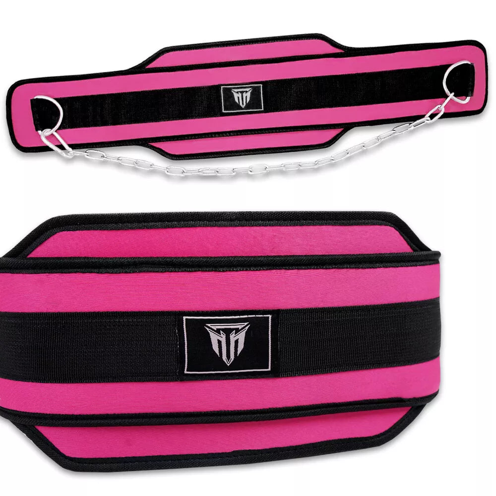 MT Weight Training Dip Belt with Heavy Duty Steel Chain for Pull-ups, Chin-ups