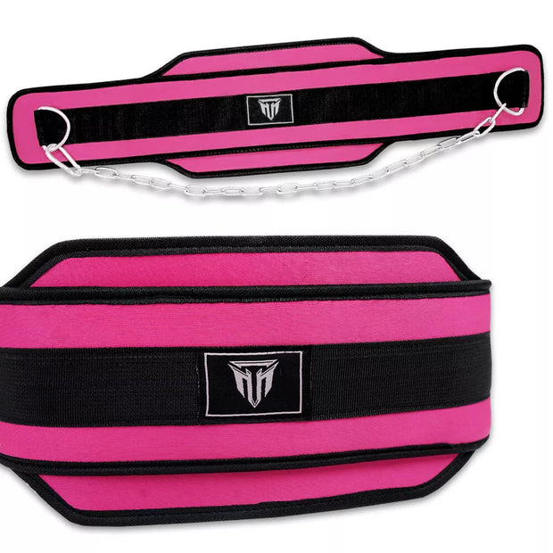 MT Weight Training Dip Belt with Heavy Duty Steel Chain for Pull-ups, Chin-ups