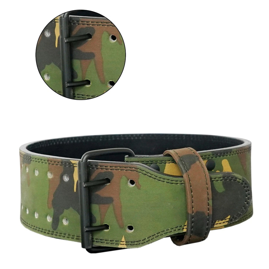 MT 10mm Powerlifting Leather Belt-Weightlifting Belt Lever Bodybuilding Gym Belt