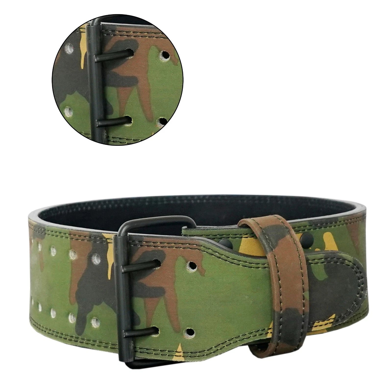 MT 10mm Powerlifting Leather Belt-Weightlifting Belt Lever Bodybuilding Gym Belt