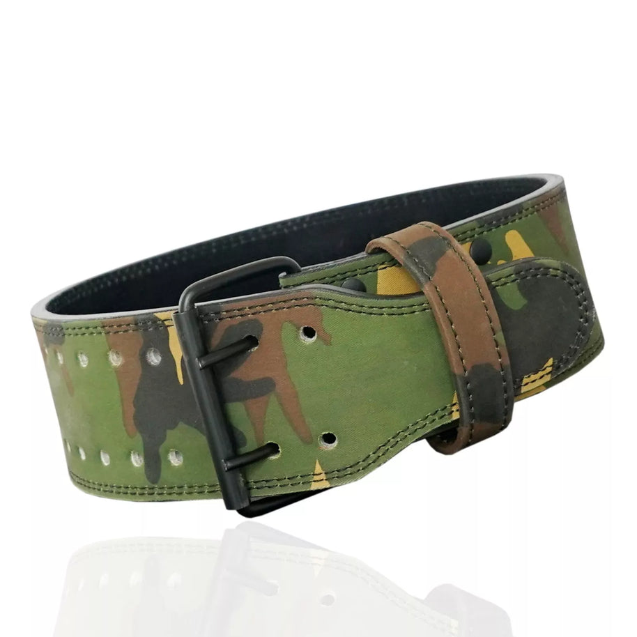 MT 10mm Powerlifting Leather Belt-Weightlifting Belt Lever Bodybuilding Gym Belt