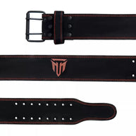 MT 10mm Powerlifting Leather Belt-Weightlifting Belt Lever Bodybuilding Gym Belt