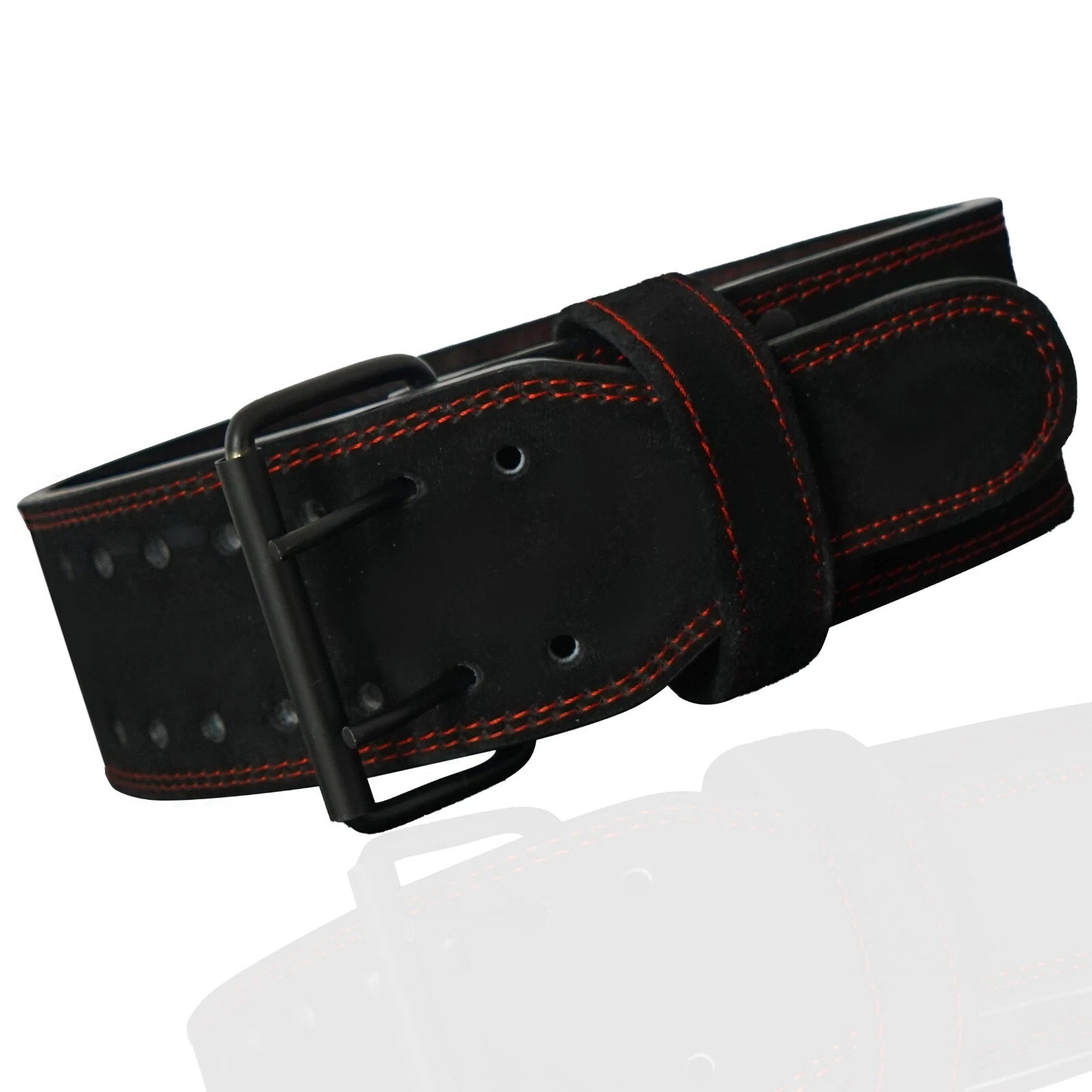 MT 10mm Powerlifting Leather Belt-Weightlifting Belt Lever Bodybuilding Gym Belt