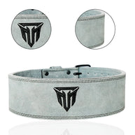 MT 10mm Powerlifting Leather Belt-Weightlifting Belt Lever Bodybuilding Gym Belt