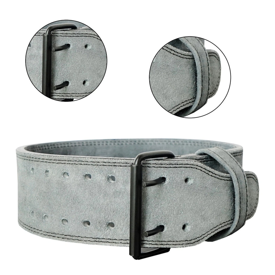MT 10mm Powerlifting Leather Belt-Weightlifting Belt Lever Bodybuilding Gym Belt