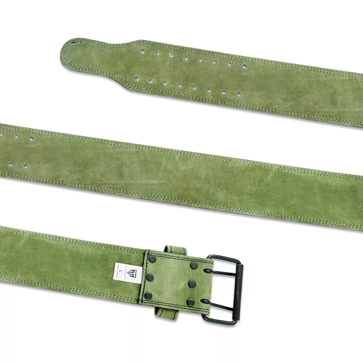 MT 10mm Powerlifting Leather Belt | Carbon Fiber Padded Back Support for Squats, Deadlifts & Gym