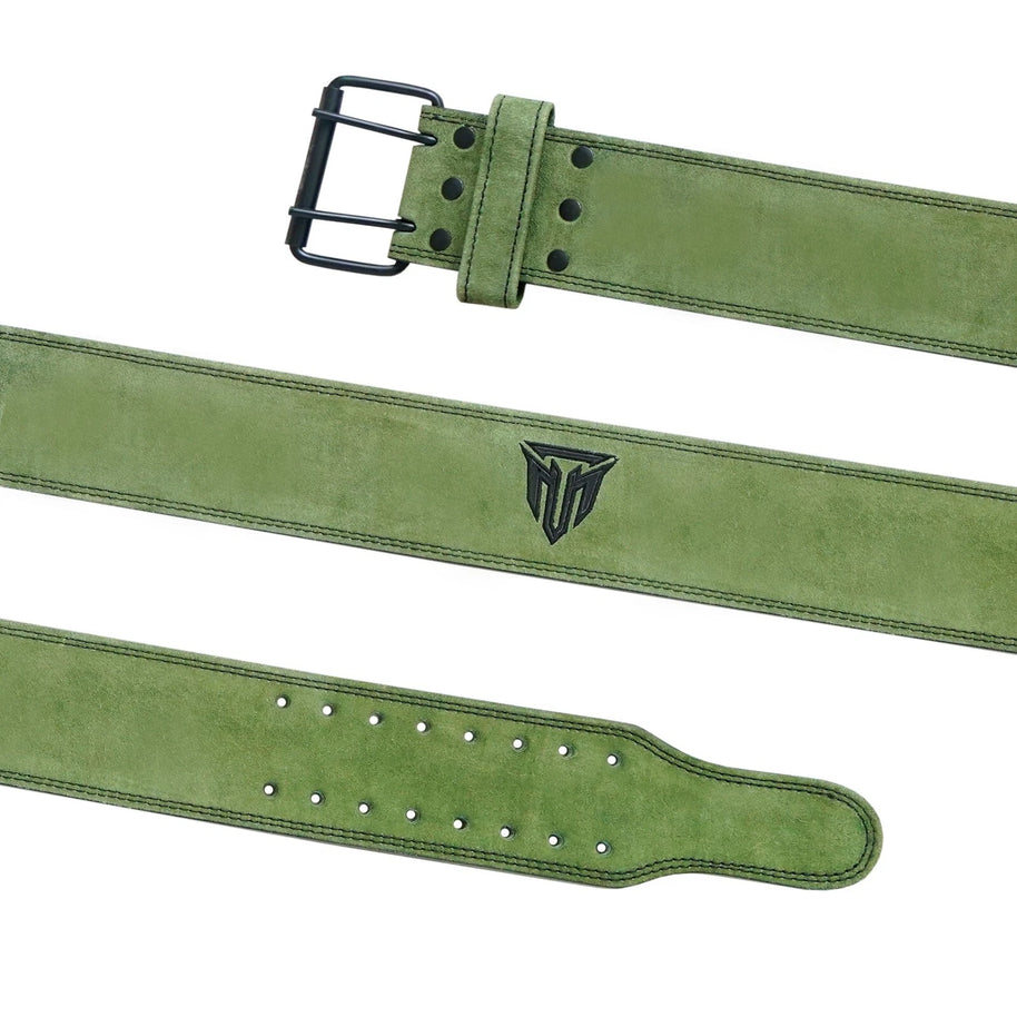 MT 10mm Powerlifting Leather Belt-Weightlifting Belt Lever Bodybuilding Gym Belt