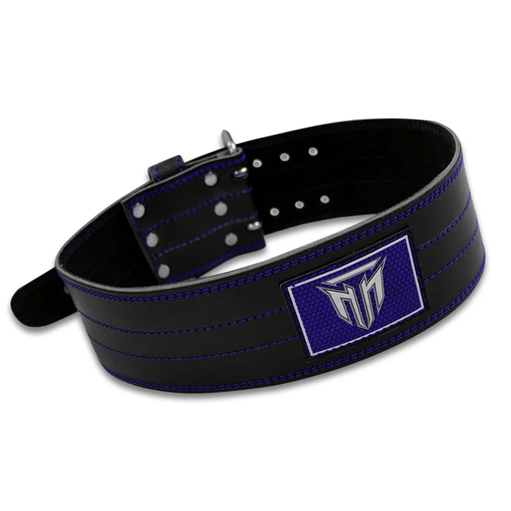 MT Pro Powerlifter Belt | Premium Leather Back Support for Weightlifting, Squats & Deadlifts