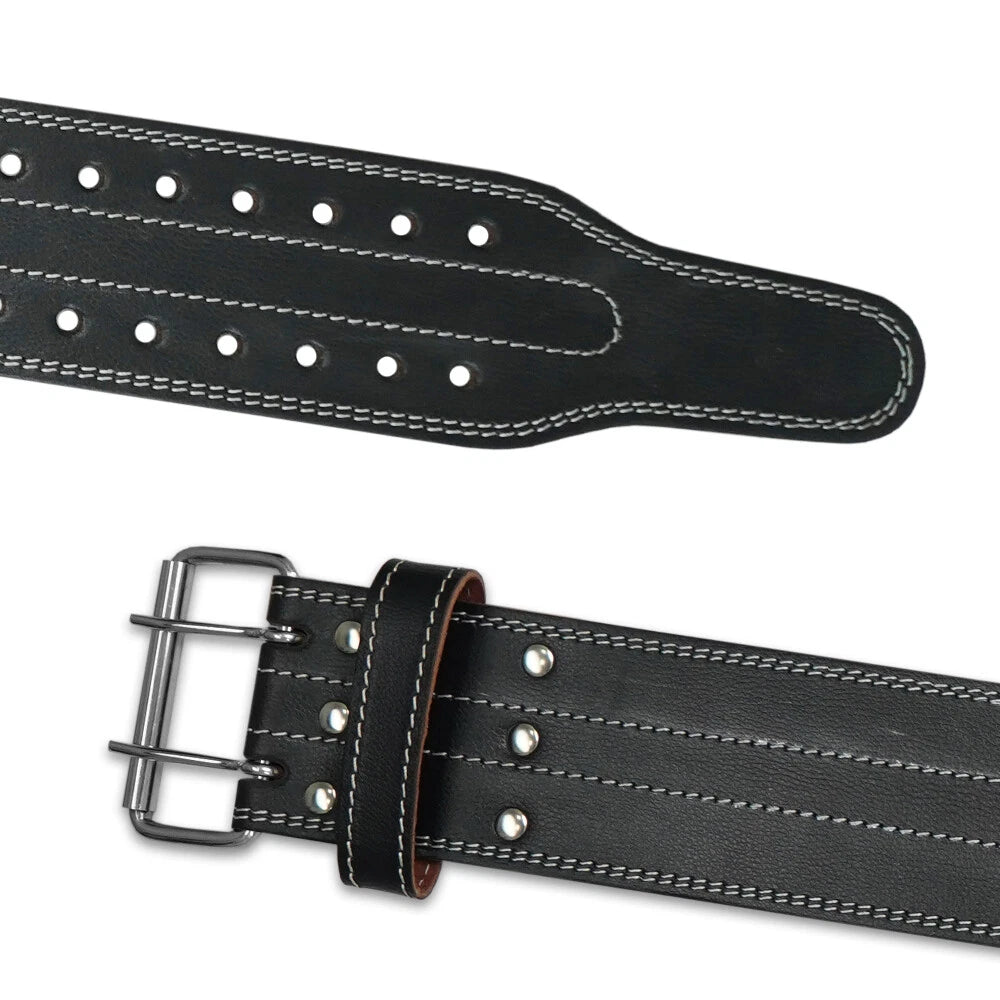 MT Pro Powerlifter Belt | Premium Leather Back Support for Weightlifting, Squats & Deadlifts