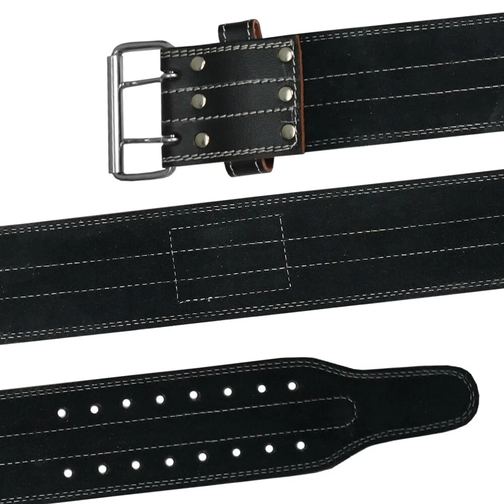 MT Pro Powerlifter Belt | Premium Leather Back Support for Weightlifting, Squats & Deadlifts