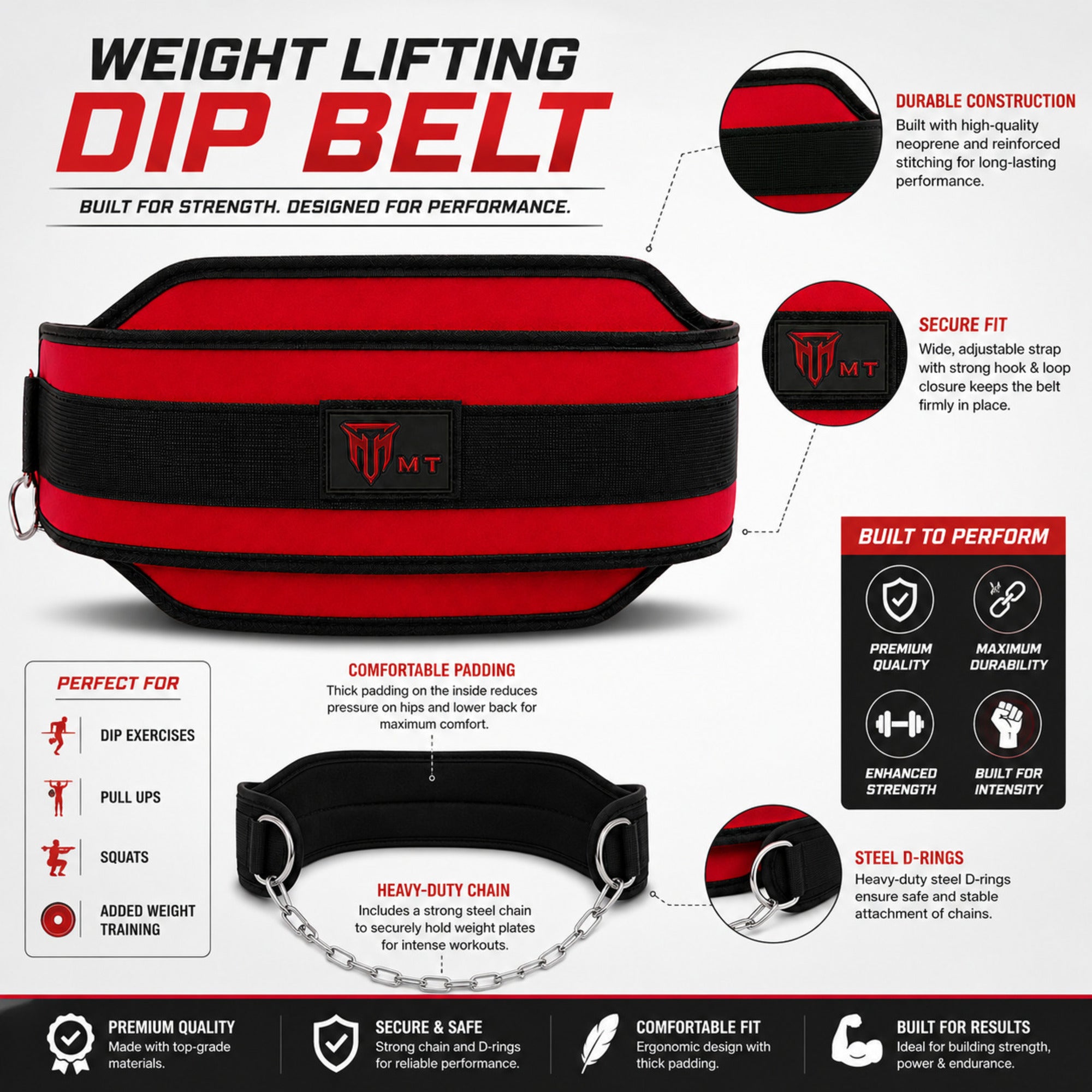 MT dip belt for pull-ups and chin-ups, lifestyle photo 2