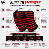 MT Weight Lifting Knee Wraps Fitness Training Straps Power Lifter Gym Men Women