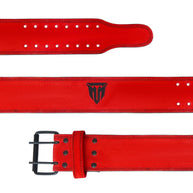 MT 10mm Powerlifting Leather Belt | Carbon Fiber Padded Back Support for Squats, Deadlifts & Gym