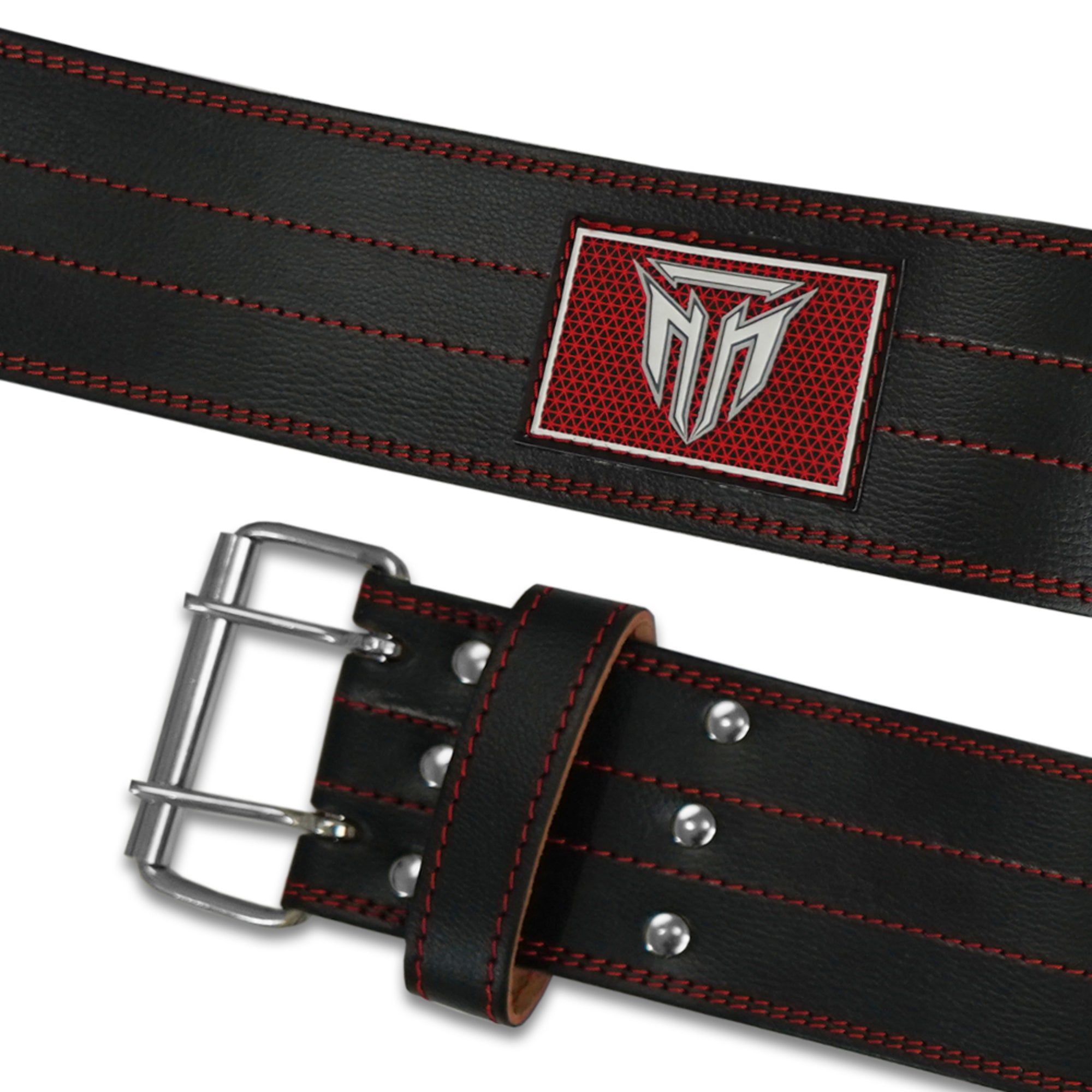 MT Pro Powerlifter Belt | Premium Leather Back Support for Weightlifting, Squats & Deadlifts