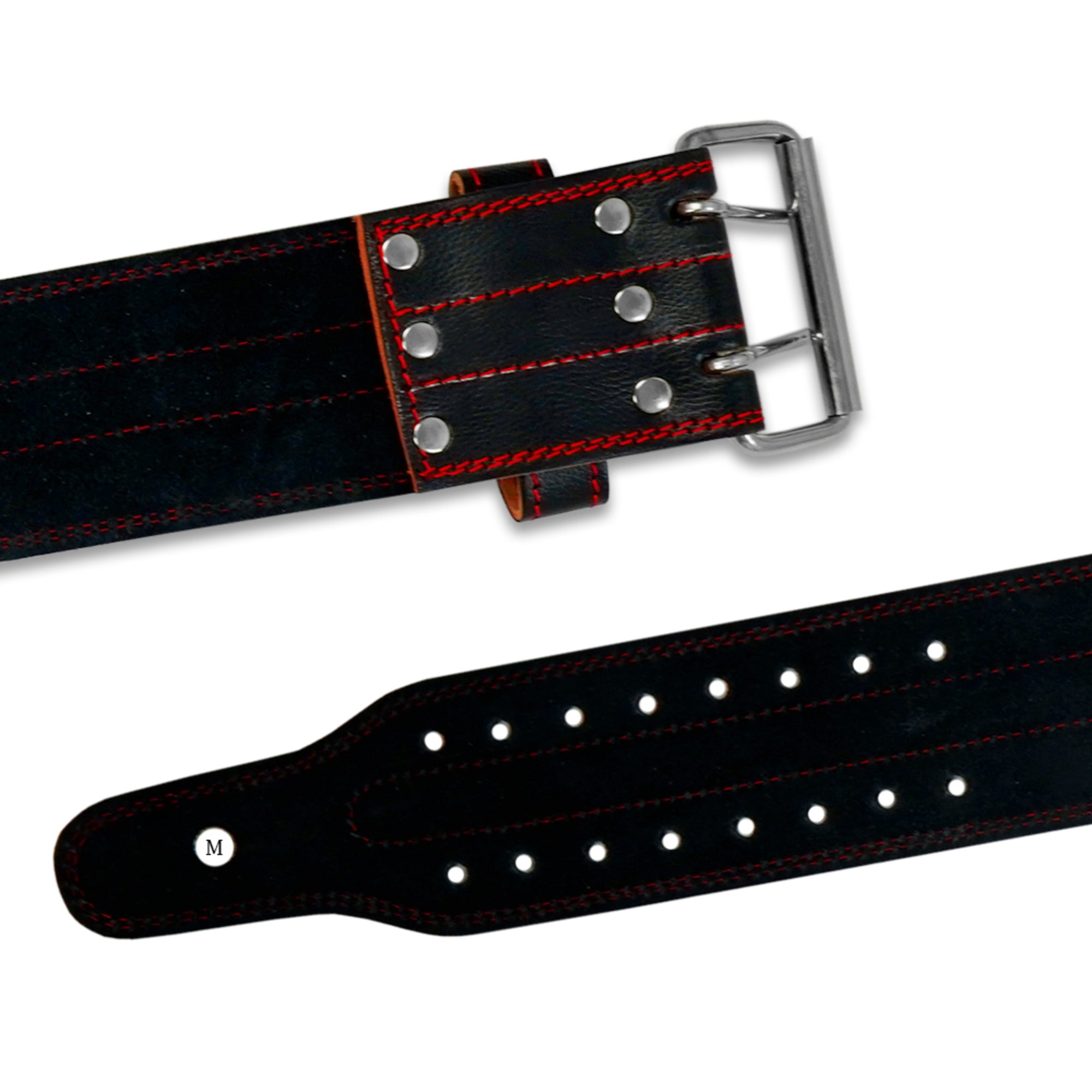 MT Pro Powerlifter Belt | Premium Leather Back Support for Weightlifting, Squats & Deadlifts