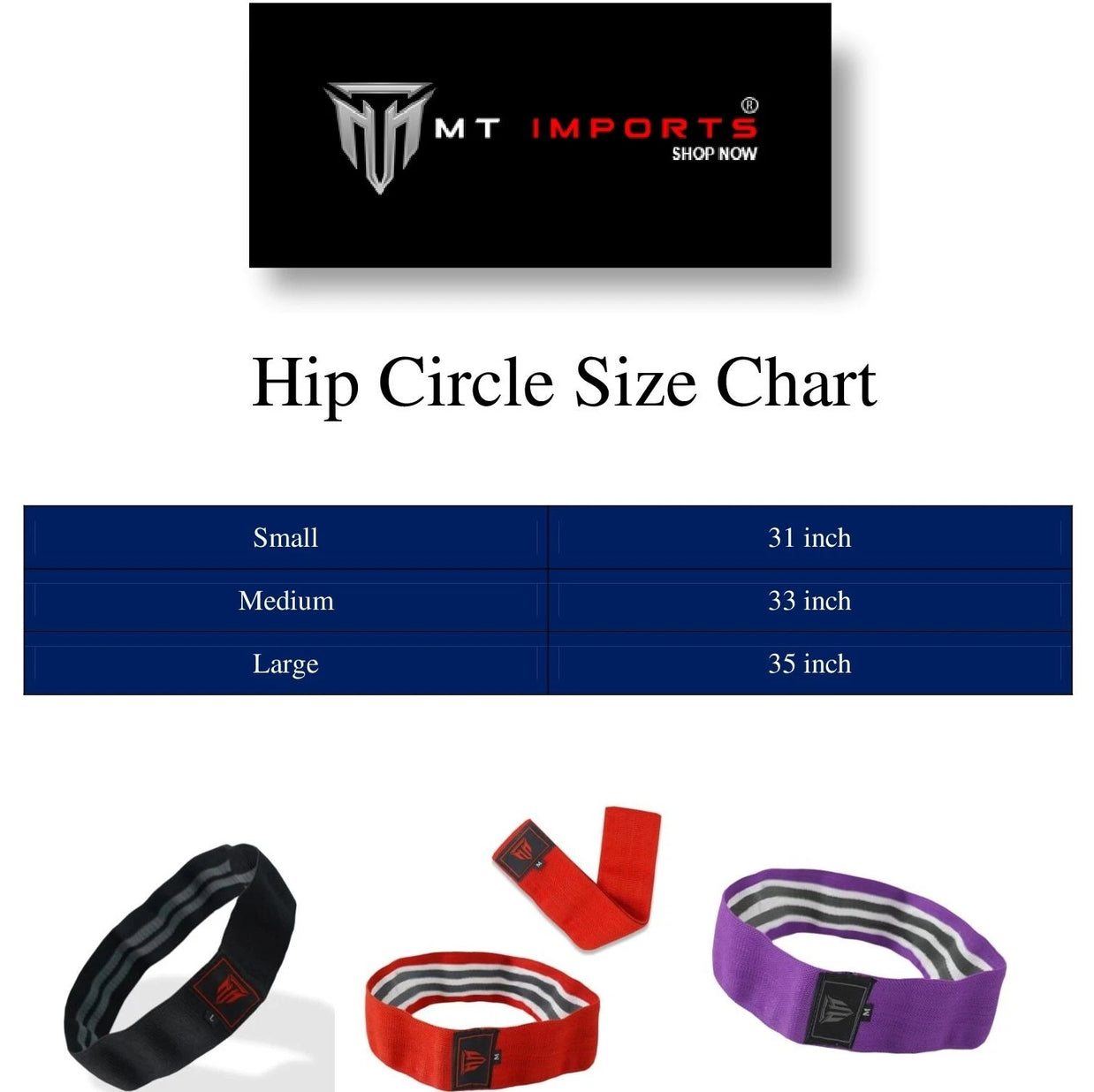 MT Resistance Bands Loop Set | Booty, Glute & Lower Body Workout Bands for Home Gym & Yoga
