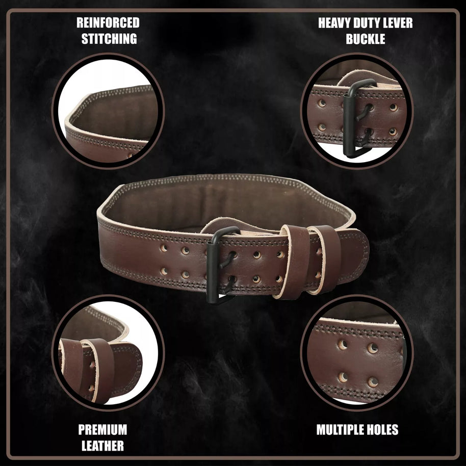 MT Weight Lifting Belt 4" Back Support Fitness Gym Training Men Bodybuilding