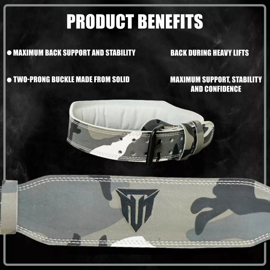 MT Weight Lifting Belt 4" Back Support Fitness Gym Training Men Bodybuilding