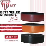 MT 13mm Genuine Suede Leather Lever Weight Lifting Belt Powerlifting Fitness Gym Belt