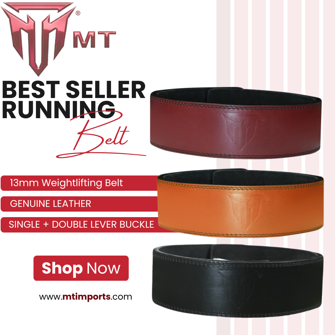 MT 13mm Genuine Suede Leather Lever Weight Lifting Belt Powerlifting Fitness Gym Belt