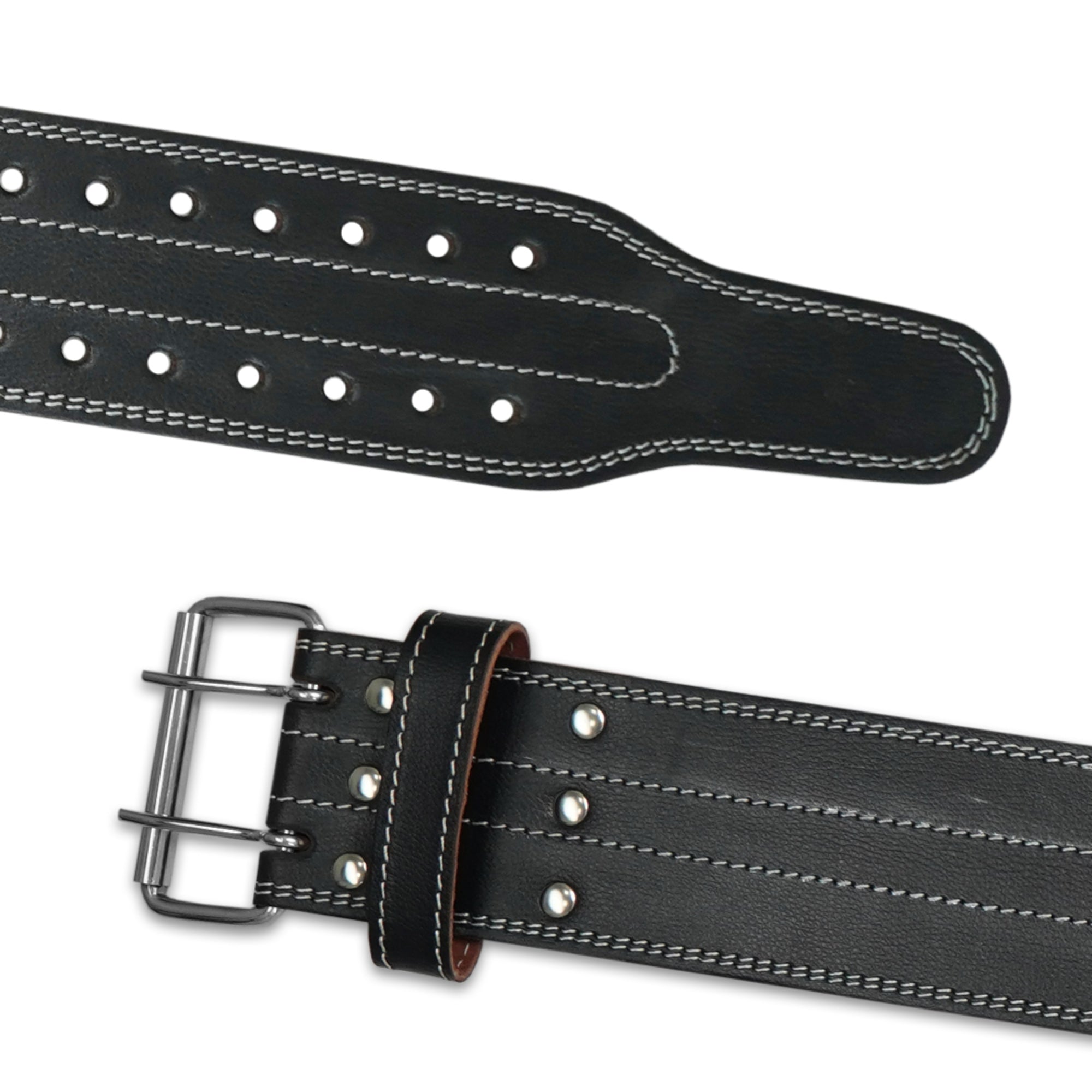 MT Pro Powerlifter Belt | Premium Leather Back Support for Weightlifting, Squats & Deadlifts