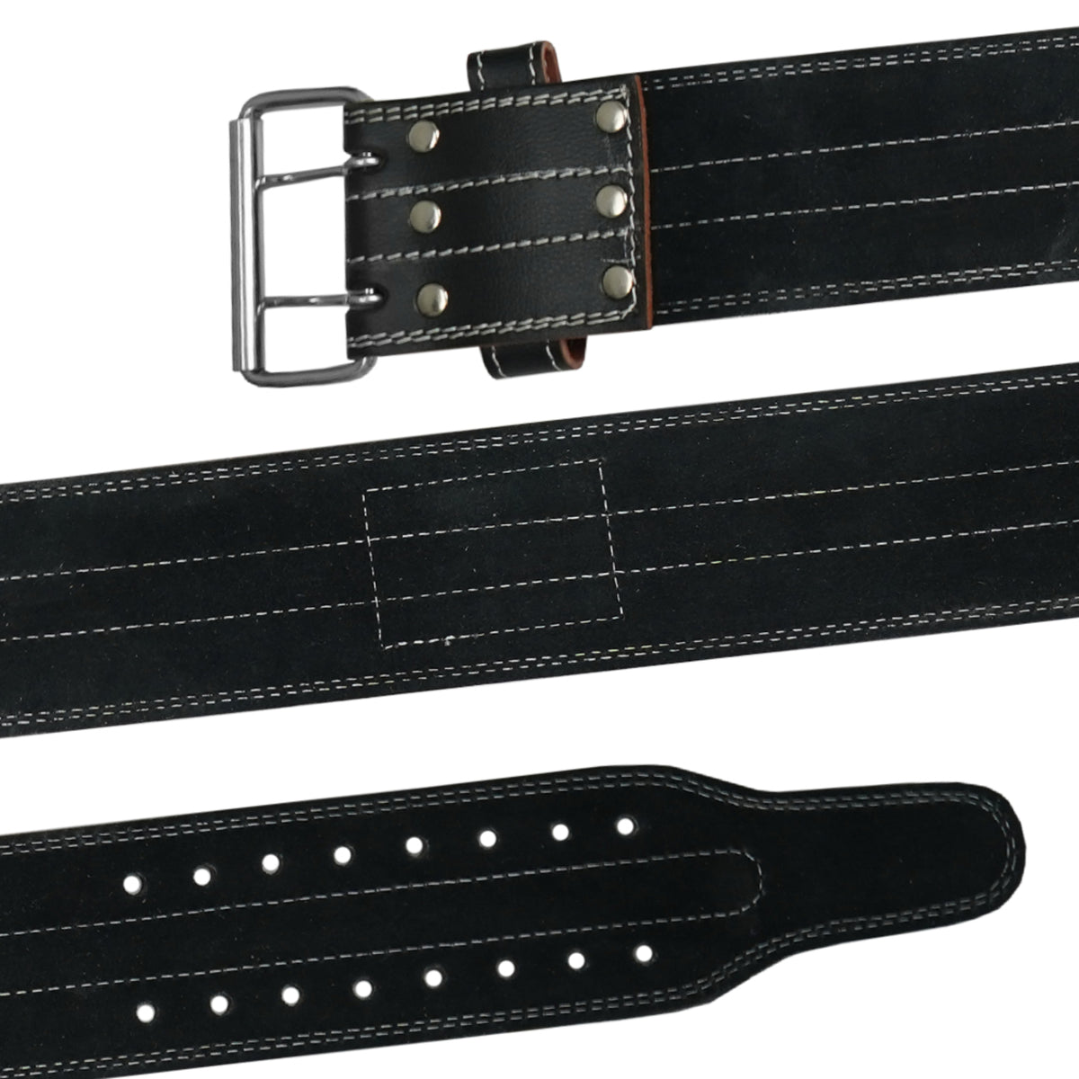 MT Pro Powerlifter Belt | Premium Leather Back Support for Weightlifting, Squats & Deadlifts