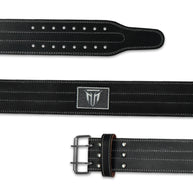 MT Pro Powerlifter Belt | Premium Leather Back Support for Weightlifting, Squats & Deadlifts