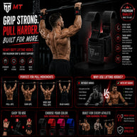 MT power lifting hook bar in black, worn by model