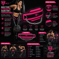 MT dip belt with steel chain, angle view 4