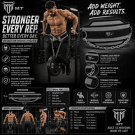 MT dip belt with steel chain, angle view 2