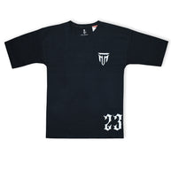 Men Women Drop Shoulder Gym Black Tee By MT