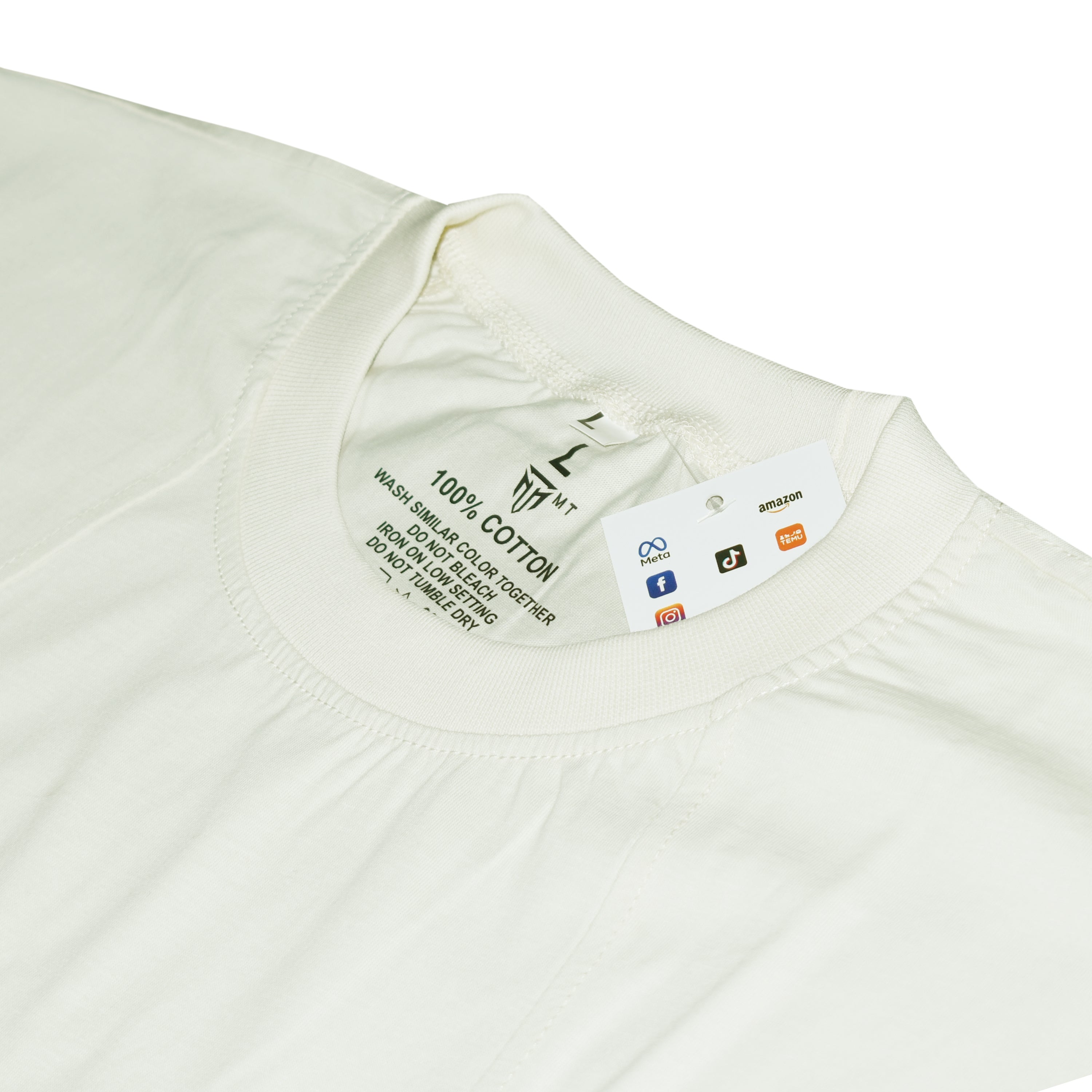 MT white sleeveless fitness t-shirt, fabric detail