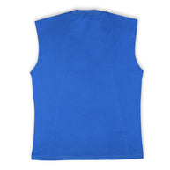 MT sleeveless blue fitness t-shirt, detail view 2