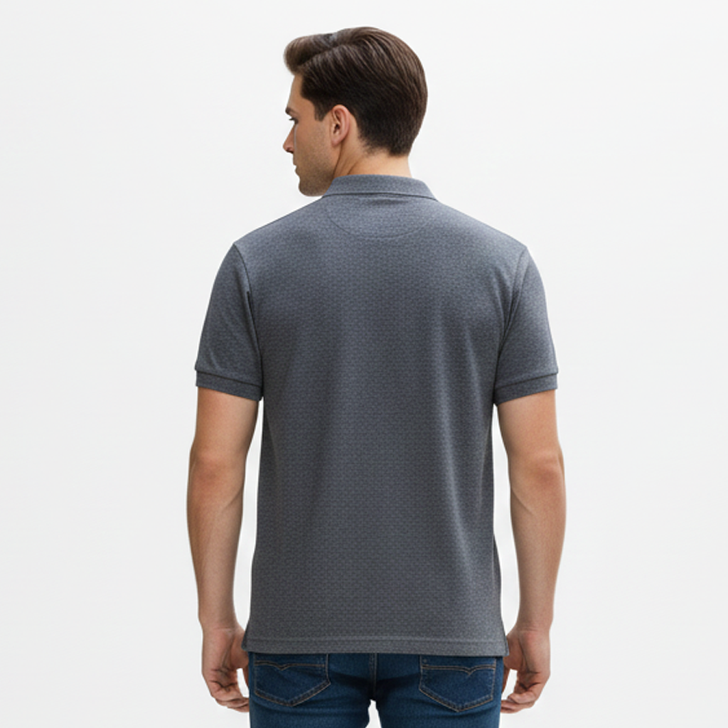 MT polo t-shirt, back view